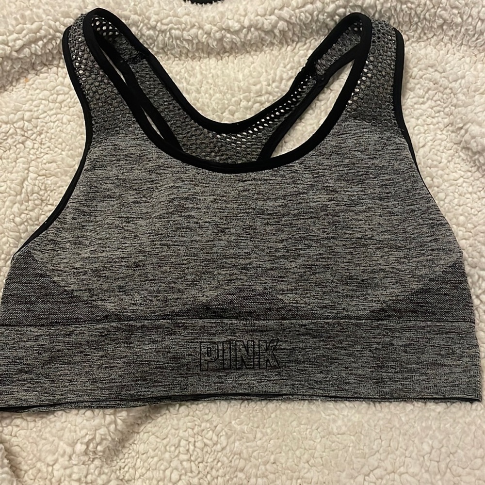 Pink sports bra